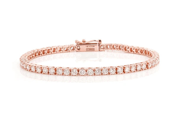 Erkals Jewellers 10pt Prong Set Diamond Tennis Bracelet 18K Gold 4.50ctw