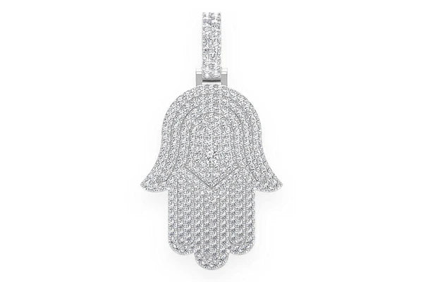 Erkals Jewellers Hamsa Diamond Pendant 18K Gold 2.00ctw