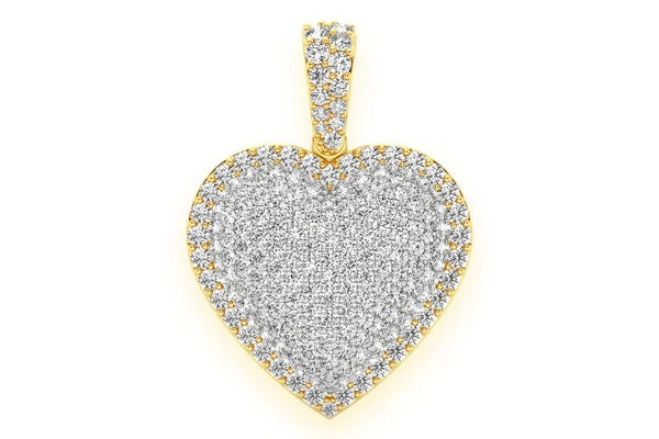 Erkals Jewellers Bubbly Border Heart Pendant 18K Gold Diamond 2.00ctw