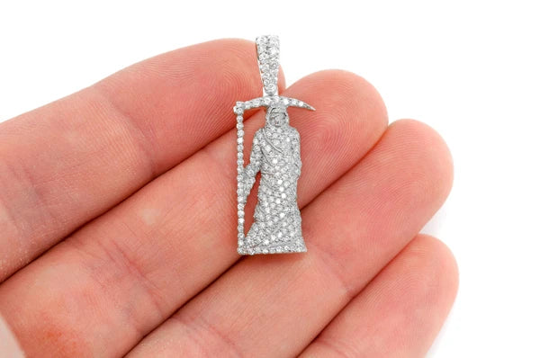 Erkals Jewellers Grim Reaper Diamond Pendant 18K Gold 1.00ctw