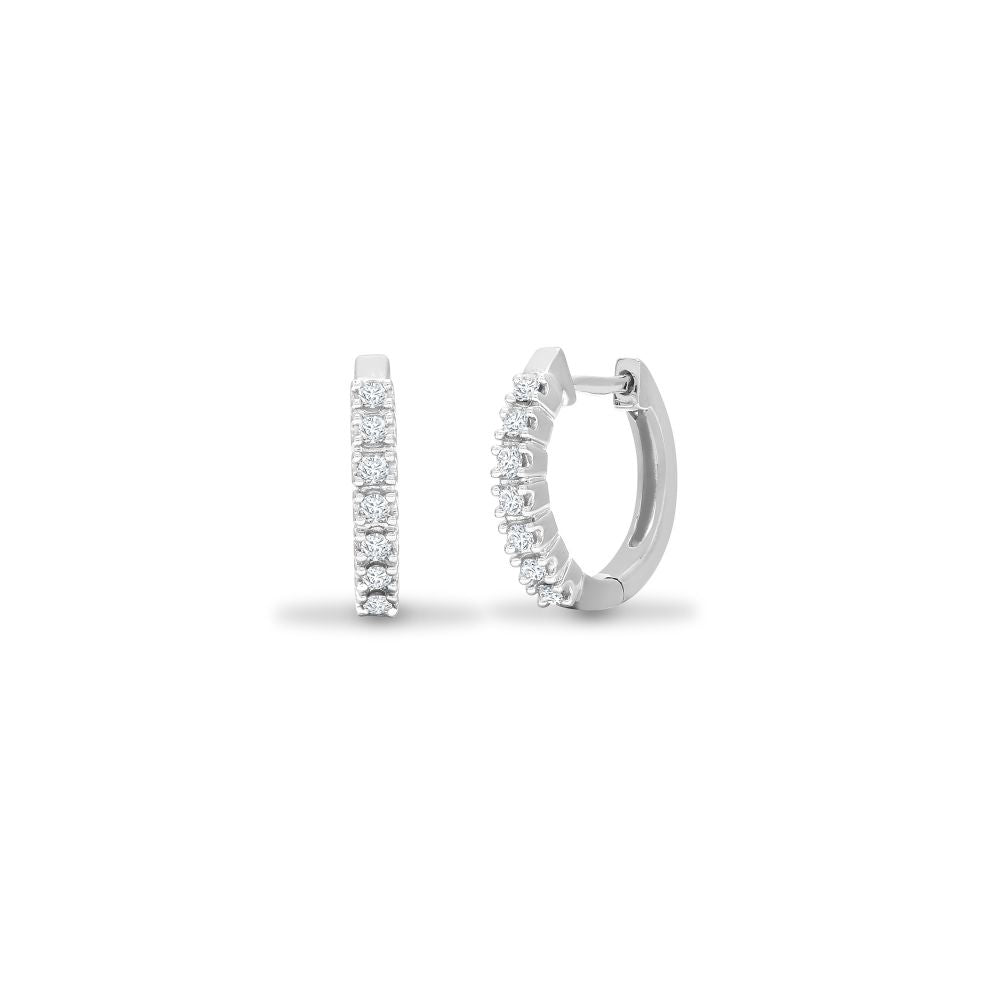 9ct White Gold Natural Diamond Earrings