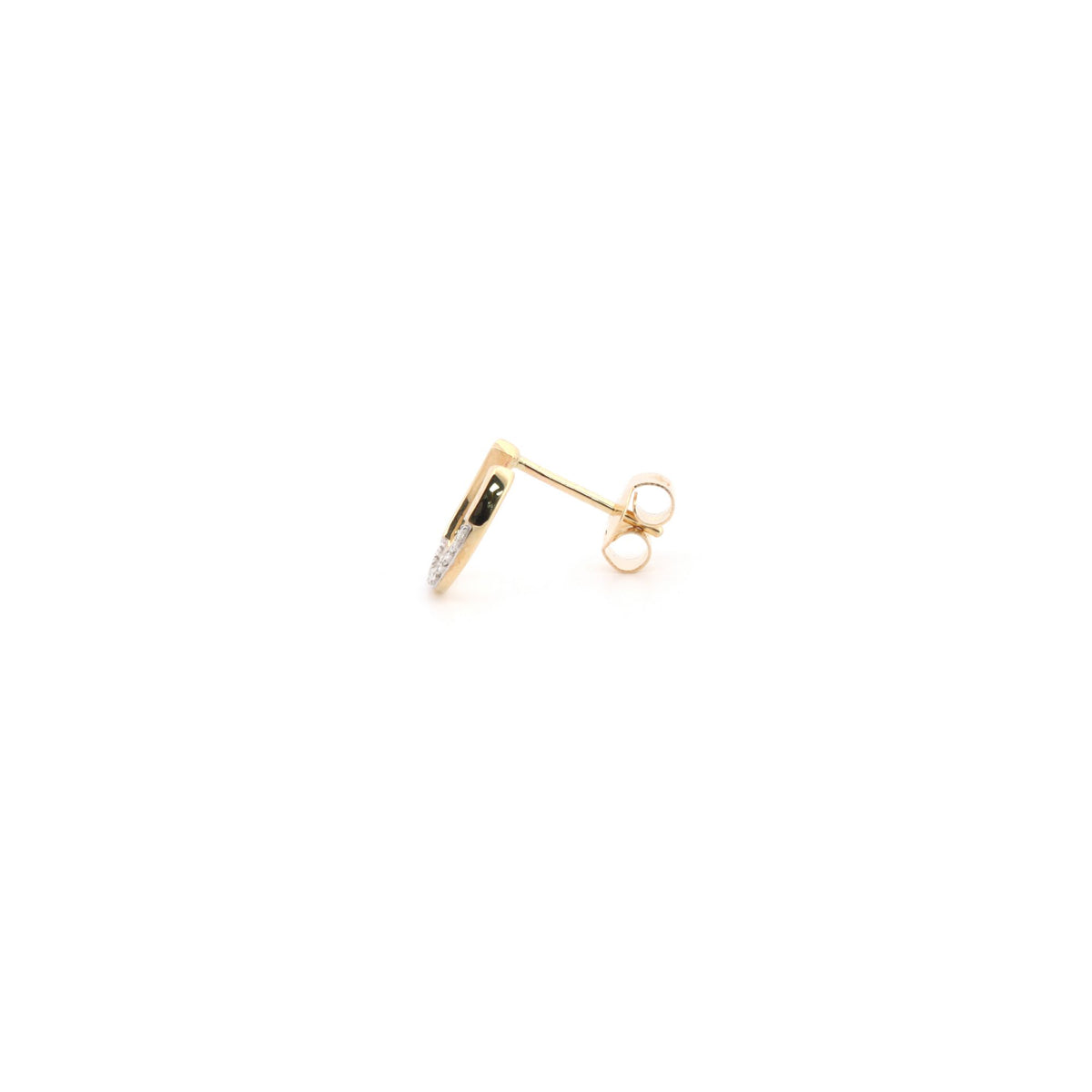 9ct Yellow Gold 0.05ct Diamond Horseshoe Earrings