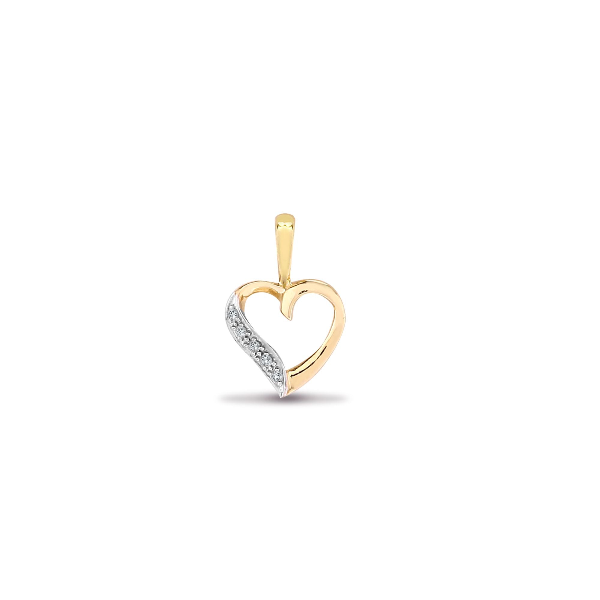 9P044 | 9ct Yellow Gold Natural Diamond Pendant