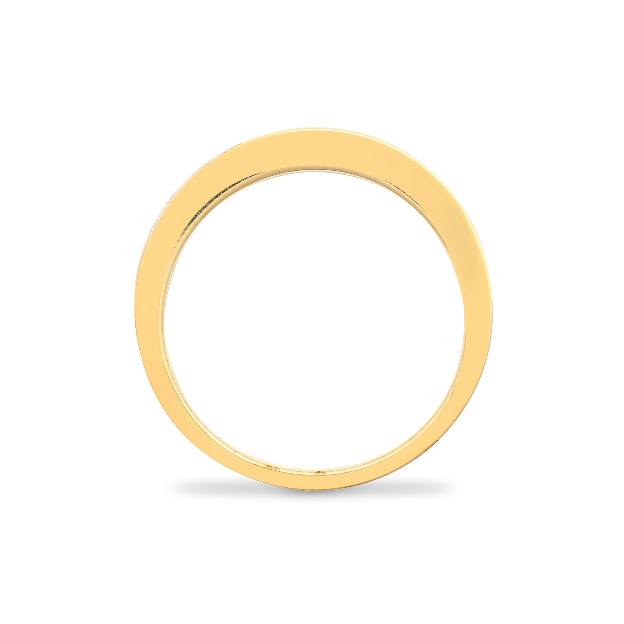 9R029 | 9ct Yellow Gold Natural Diamond Half Eternity Ring