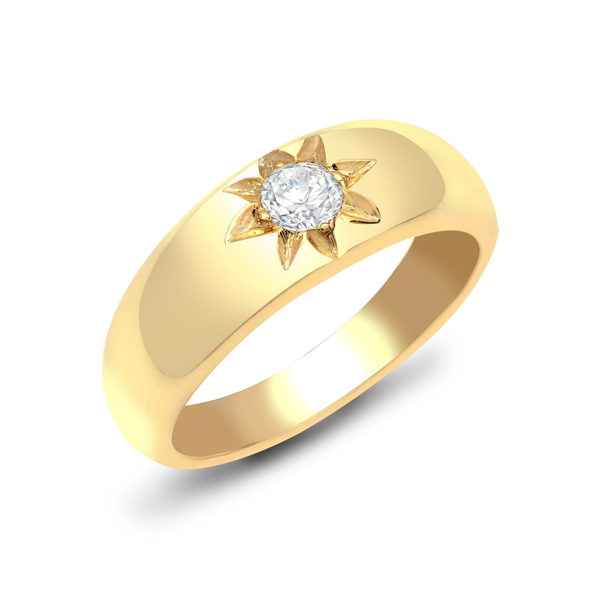 9R248 | 9ct Yellow Gold Natural Diamond Ring