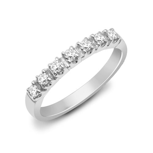 9ct White Gold Natural Diamond Ring