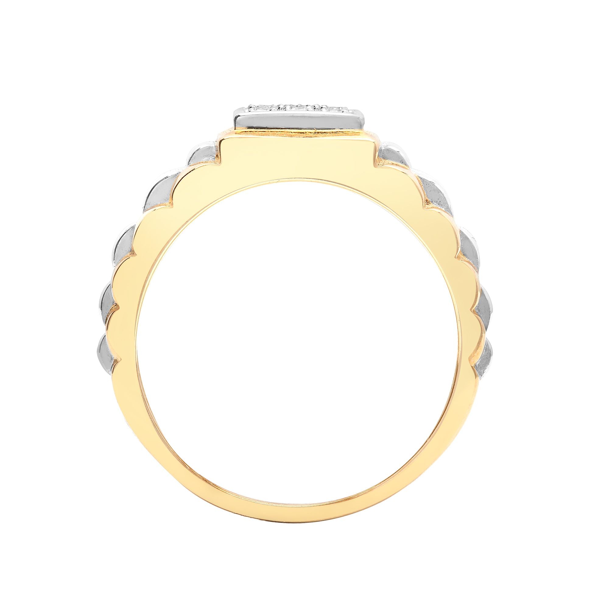 9R384 | 9ct Yellow Gold Natural Diamond Ring