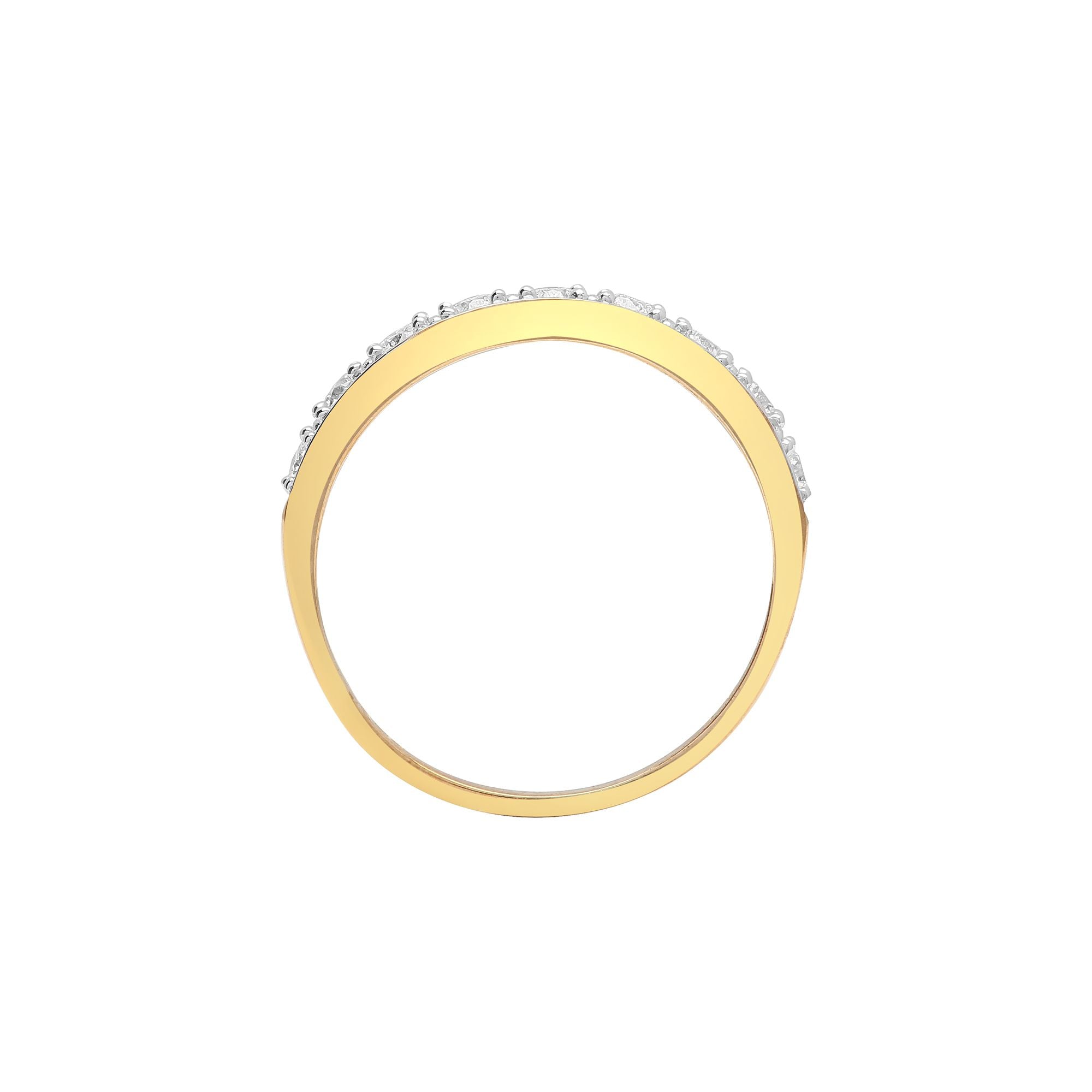 9R479 | 9ct Yellow Gold Half Eternity Natural Diamond Ring