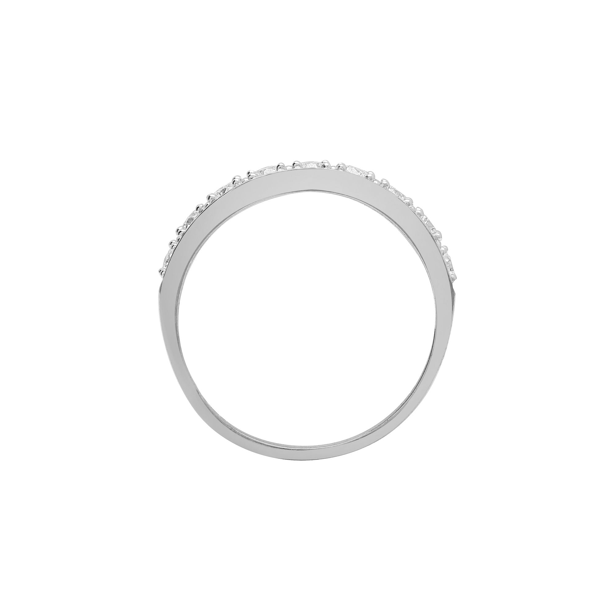 9R480 | 9ct White Gold Half Eternity Natural Diamond Ring