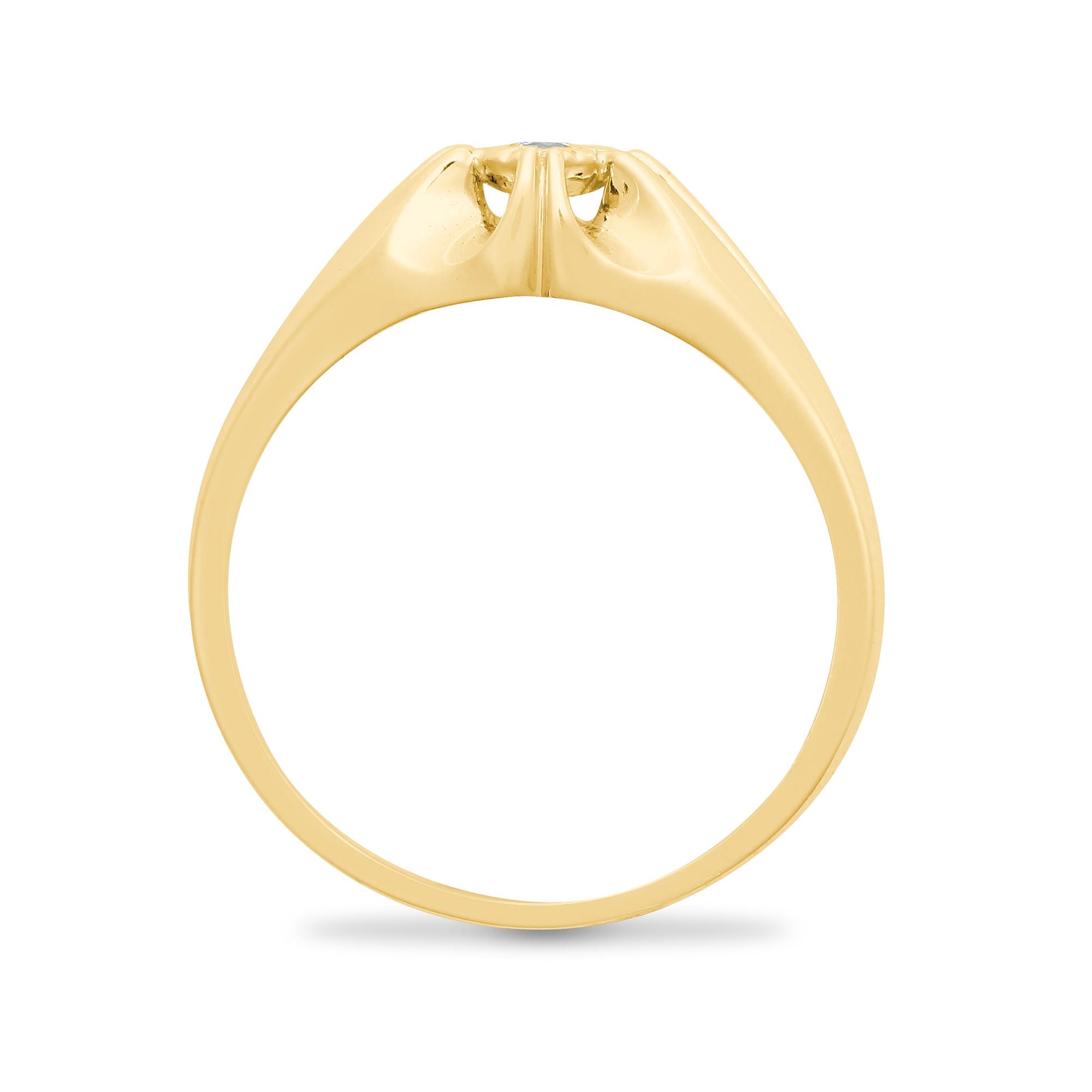 9R523 | 9ct Yellow Gold Gents Natural Diamond Ring