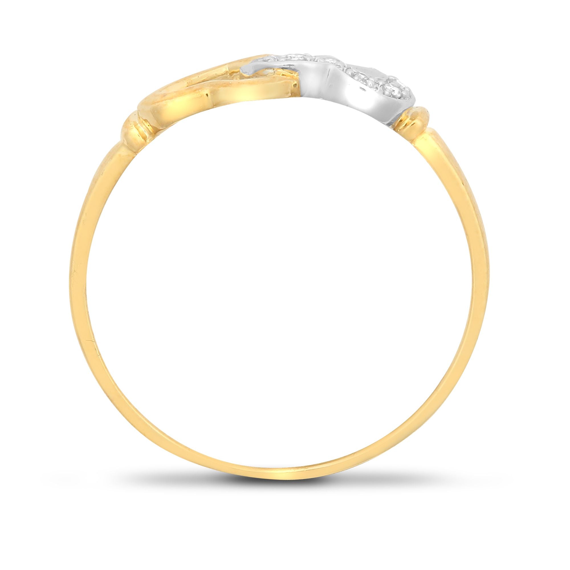 9ct Yellow Gold Natural Diamond Heart Ring