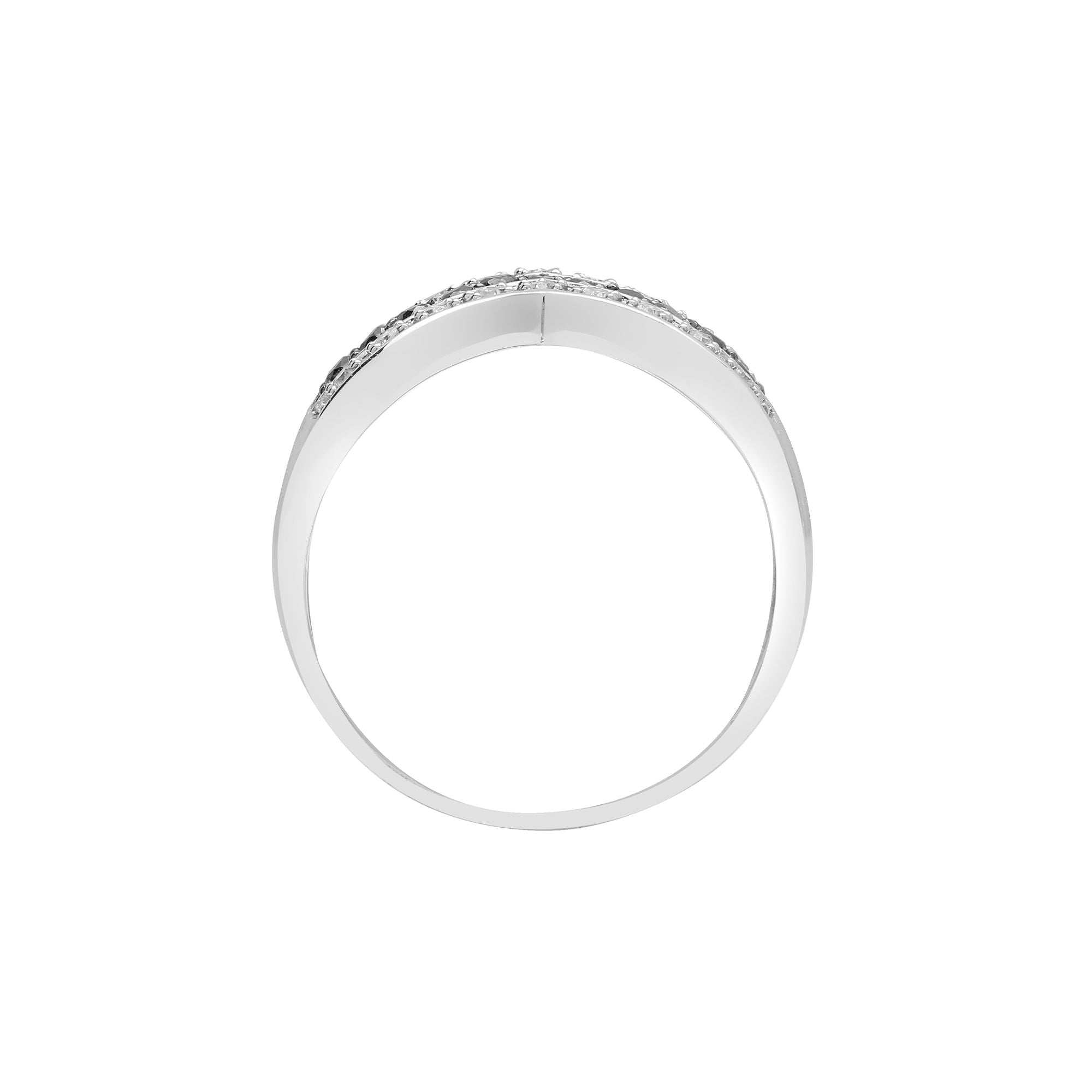 9R550 | 9ct White Gold Natural Diamond And Black Natural Diamond Ring