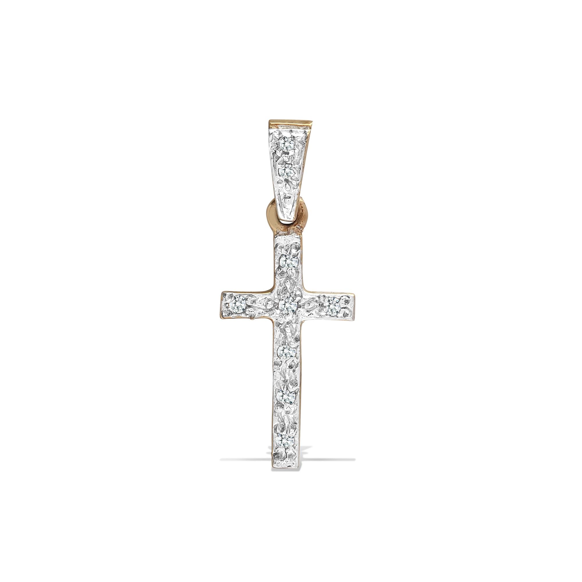 9X001 | 9ct Yellow Gold Natural Diamond Cross