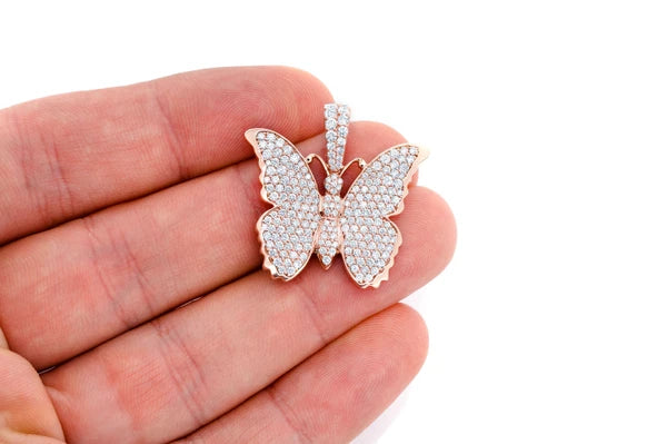 Erkals Jewellers Butterfly Pendant 18K Gold Diamond 2.25ctw