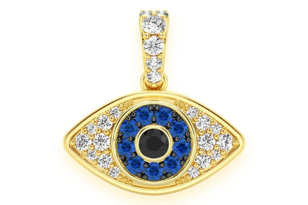 Erkals Jewellers Evil Eye Bubbly Diamond Pendant 18K Gold 0.40ctw