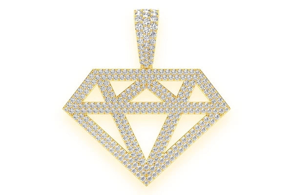 Erkals Jewellers Diamond Stencil Pendant 18K Gold 2.50ctw