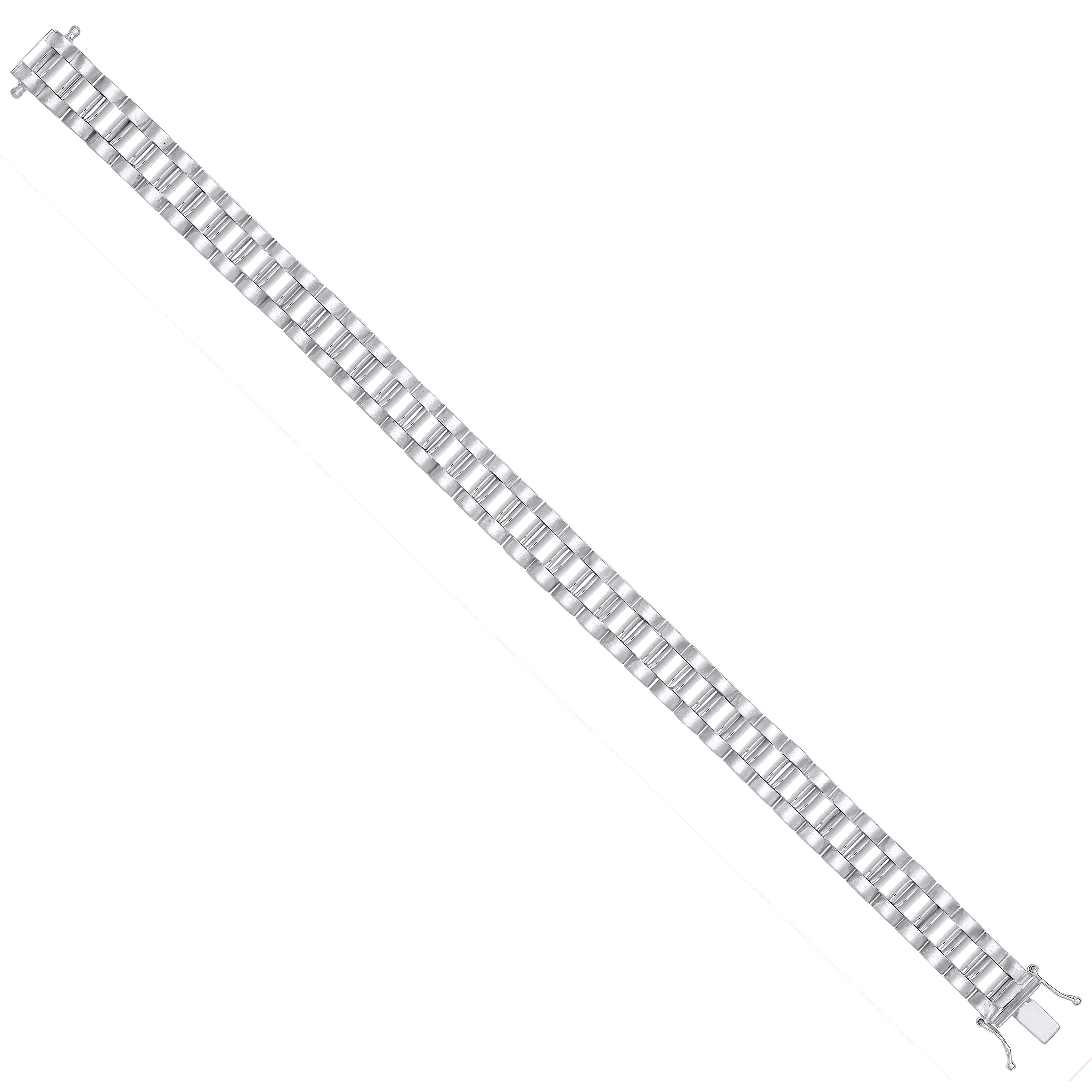 Silver 10mm Fancy Link Gents Bracelet