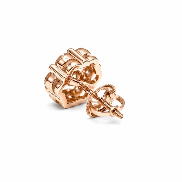Erkals Jewellers Flower Stud Earrings 18K Gold 2.00ctw