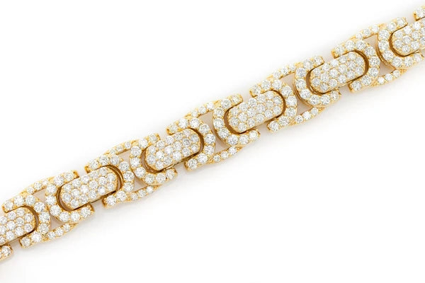 Erkals Jewellers Byzantine Link Diamond Bracelet 18K Gold 10.00ctw