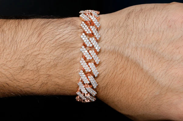 Erkals Jewellers 17mm Miami Cuban Link Diamond Bracelet 18K Gold 16.50ctw