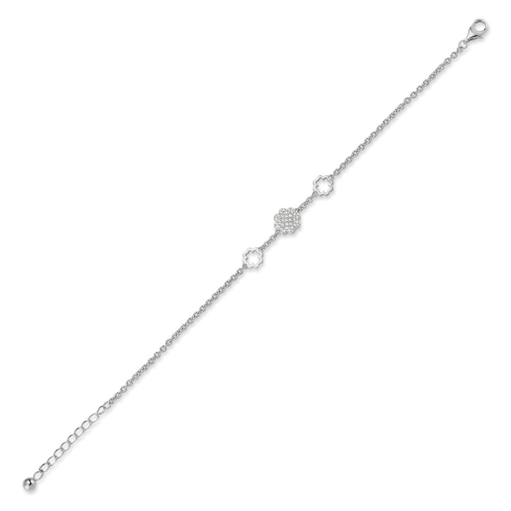 ABB173 | 925 CZ Set Cluster Bracelet