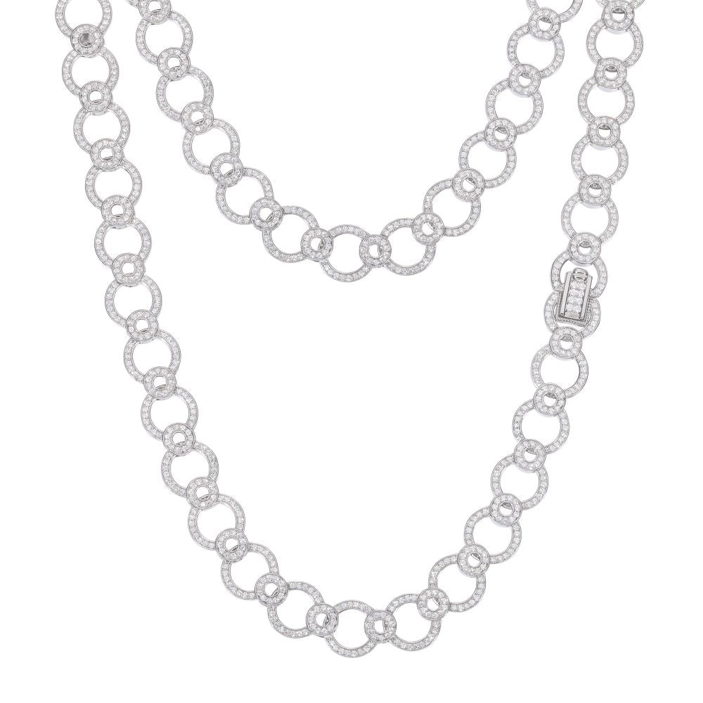 925 Silver Cubic Zirconia Set Collarette