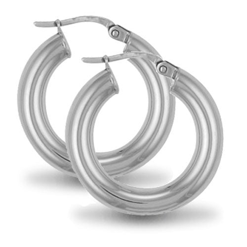 925 Sterling Silver Polished Hoop Earrings