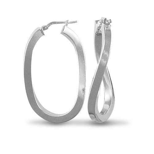 925 Sterling Silver Formed Hoop Earrings