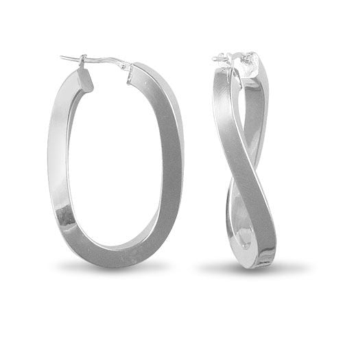 925 Sterling Silver Formed Hoop Earrings