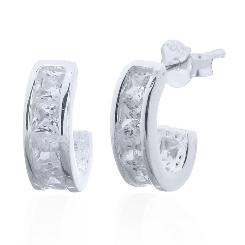 925 Silver Stud Earrings - Cubic Zirconia Set
