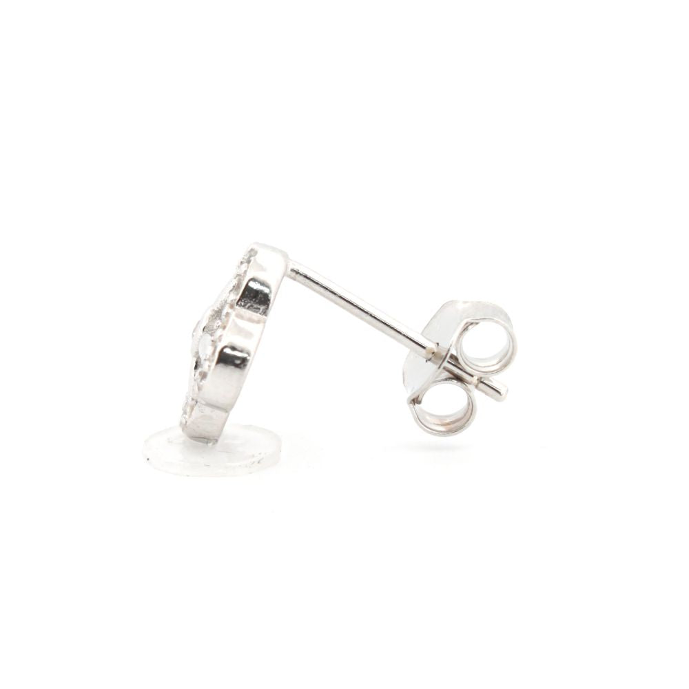 925 Silver Rhodium Plated Cubic Zirconia Set Studs