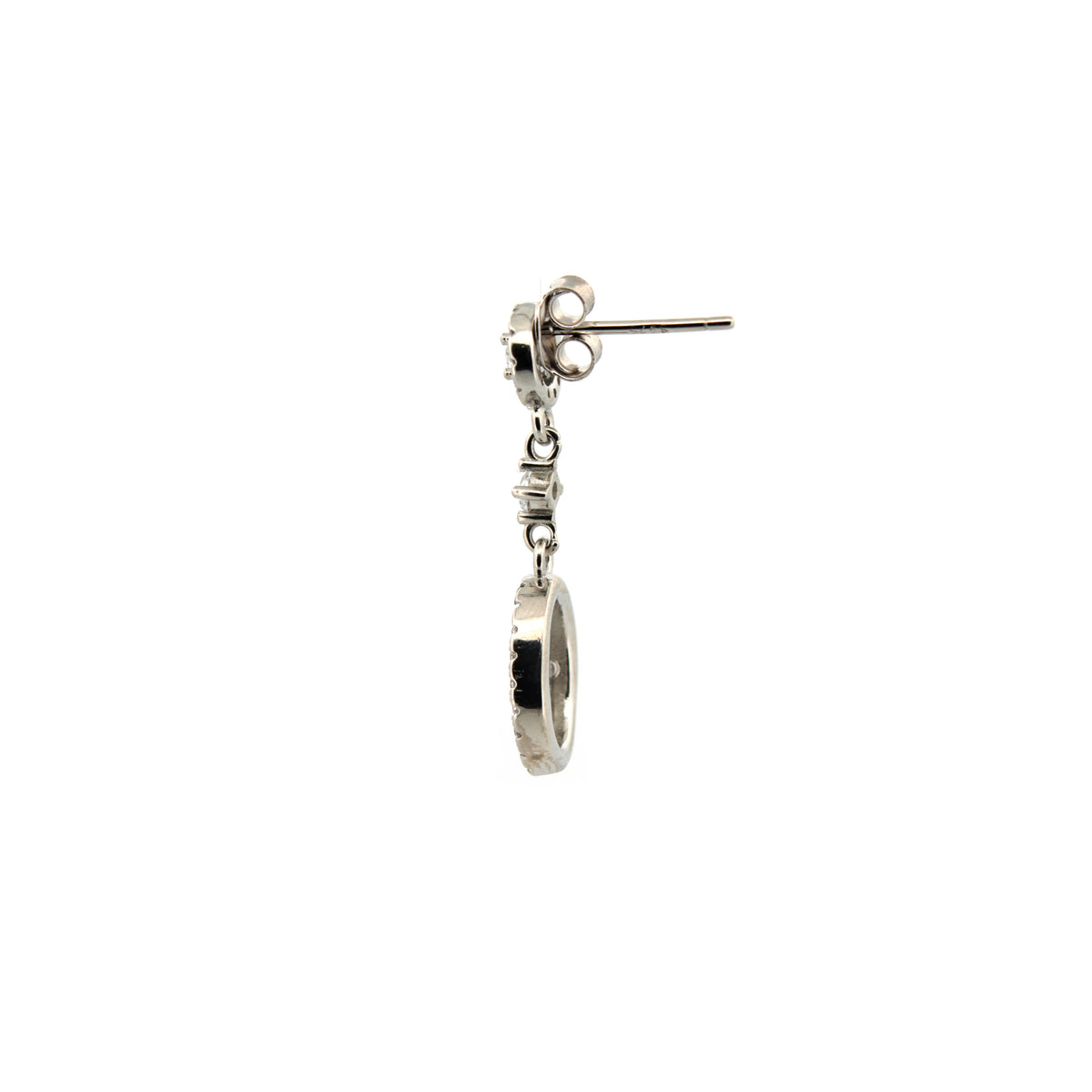 925 Silver Rhodium Plated Cubic Zirconia Set Studs