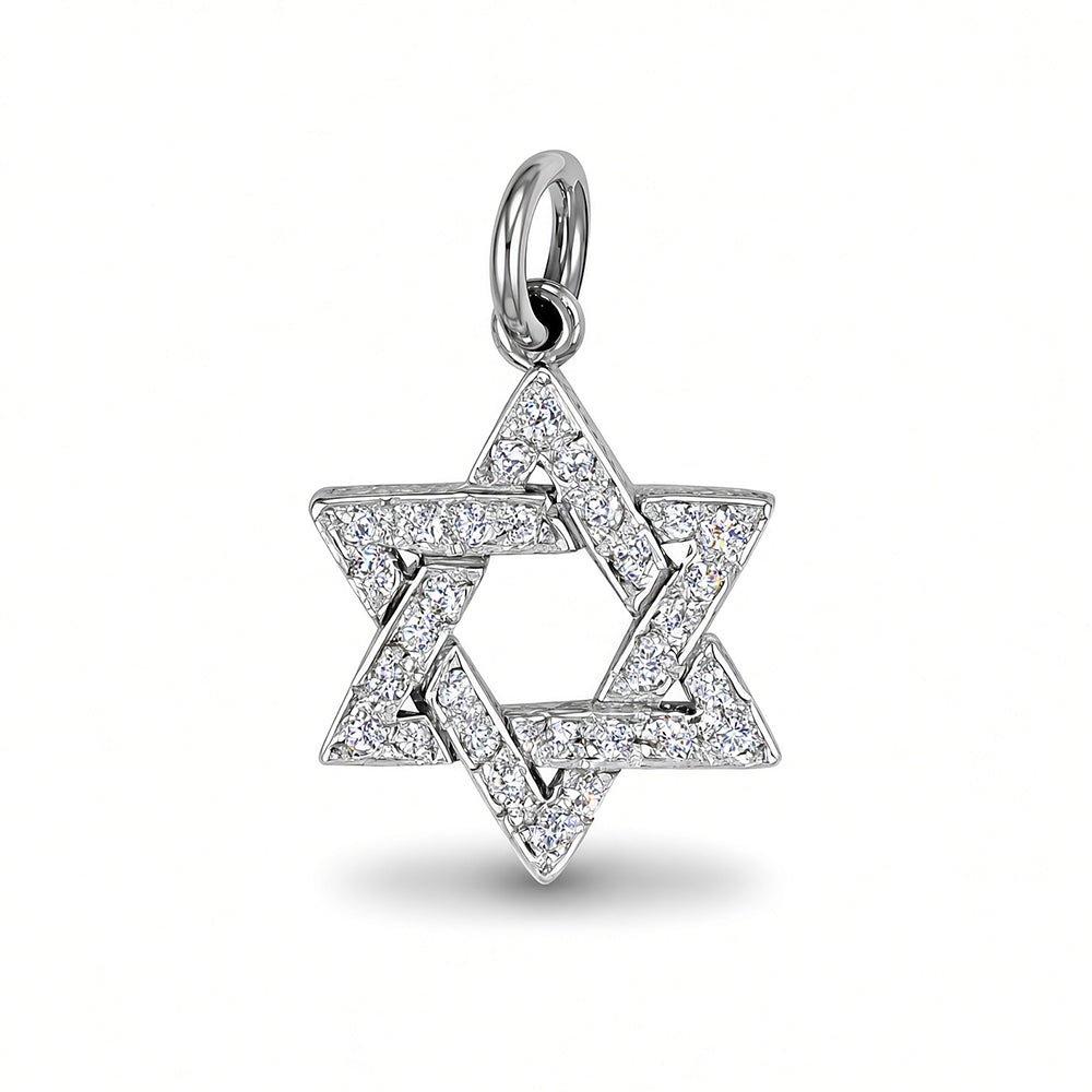 925 Silver Cubic Zirconia Star Of David