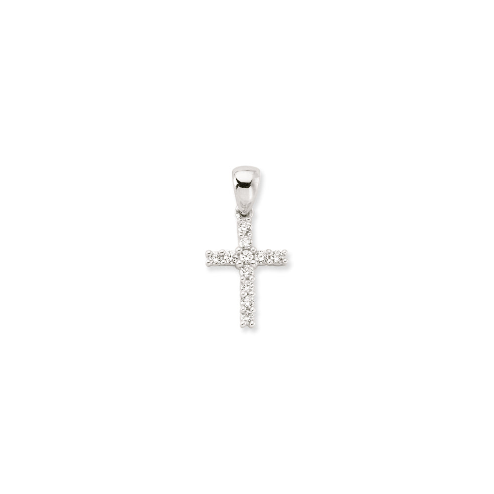 APX014 | 925 Silver CZ Set Cross