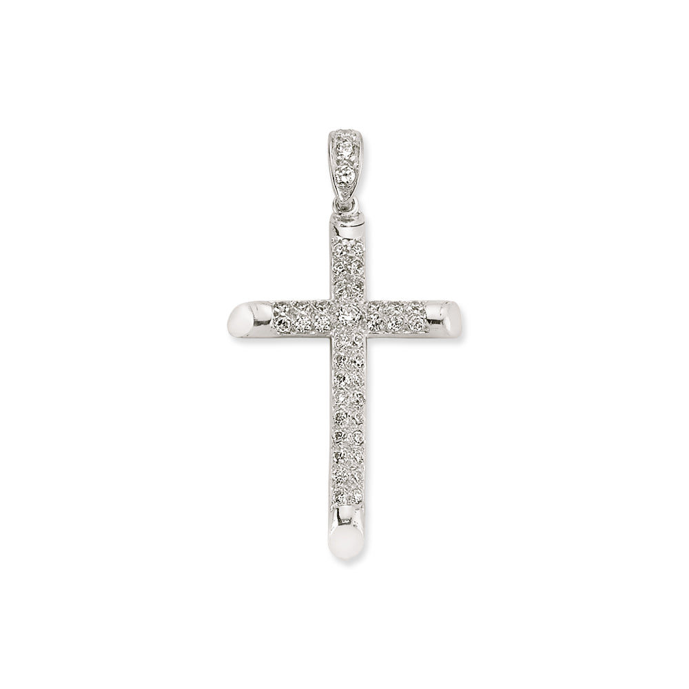 APX016 | 925 Silver CZ Set Cross