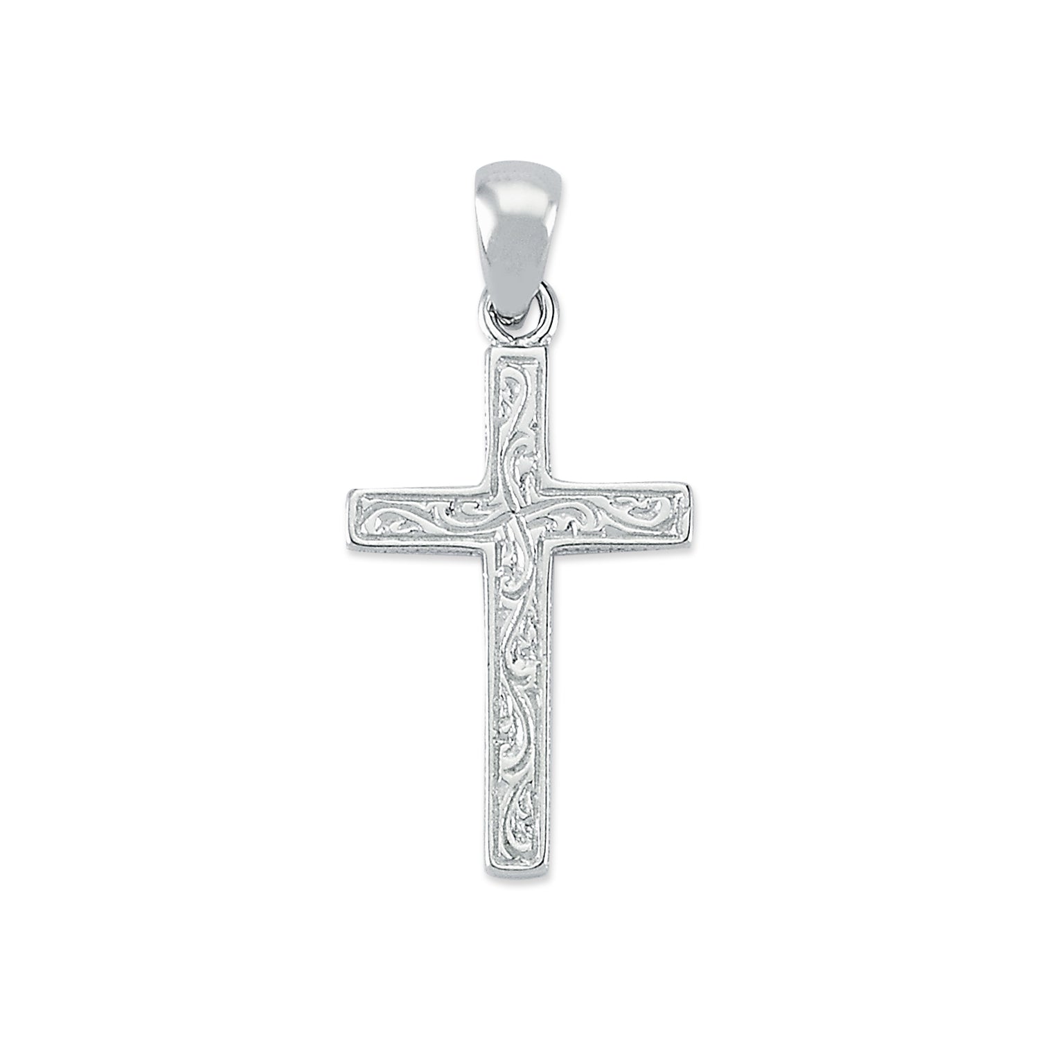 925 Silver Engraved Cross