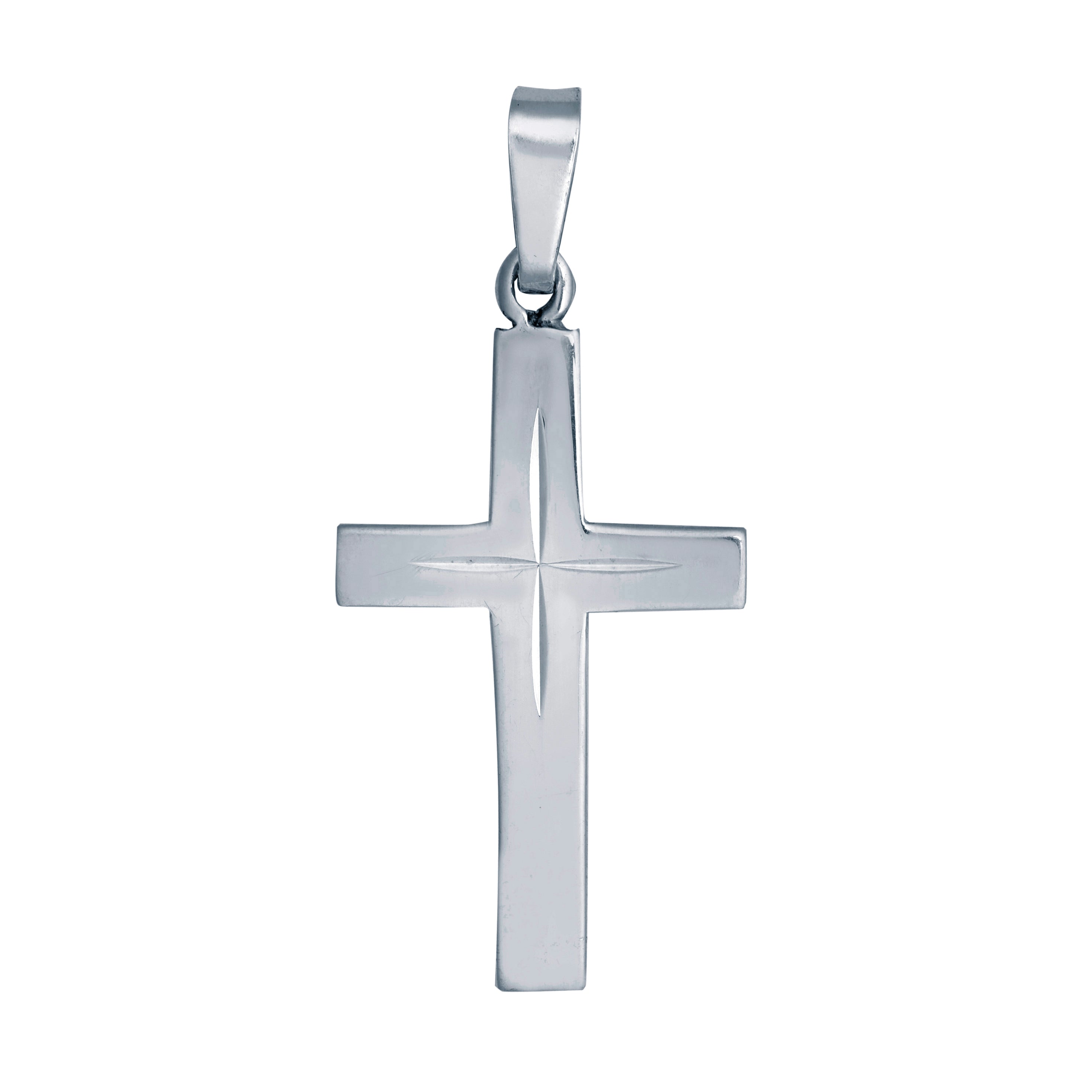 APX029 | JN Jewellery 925 Silver Stamped Diamond Cut Cross