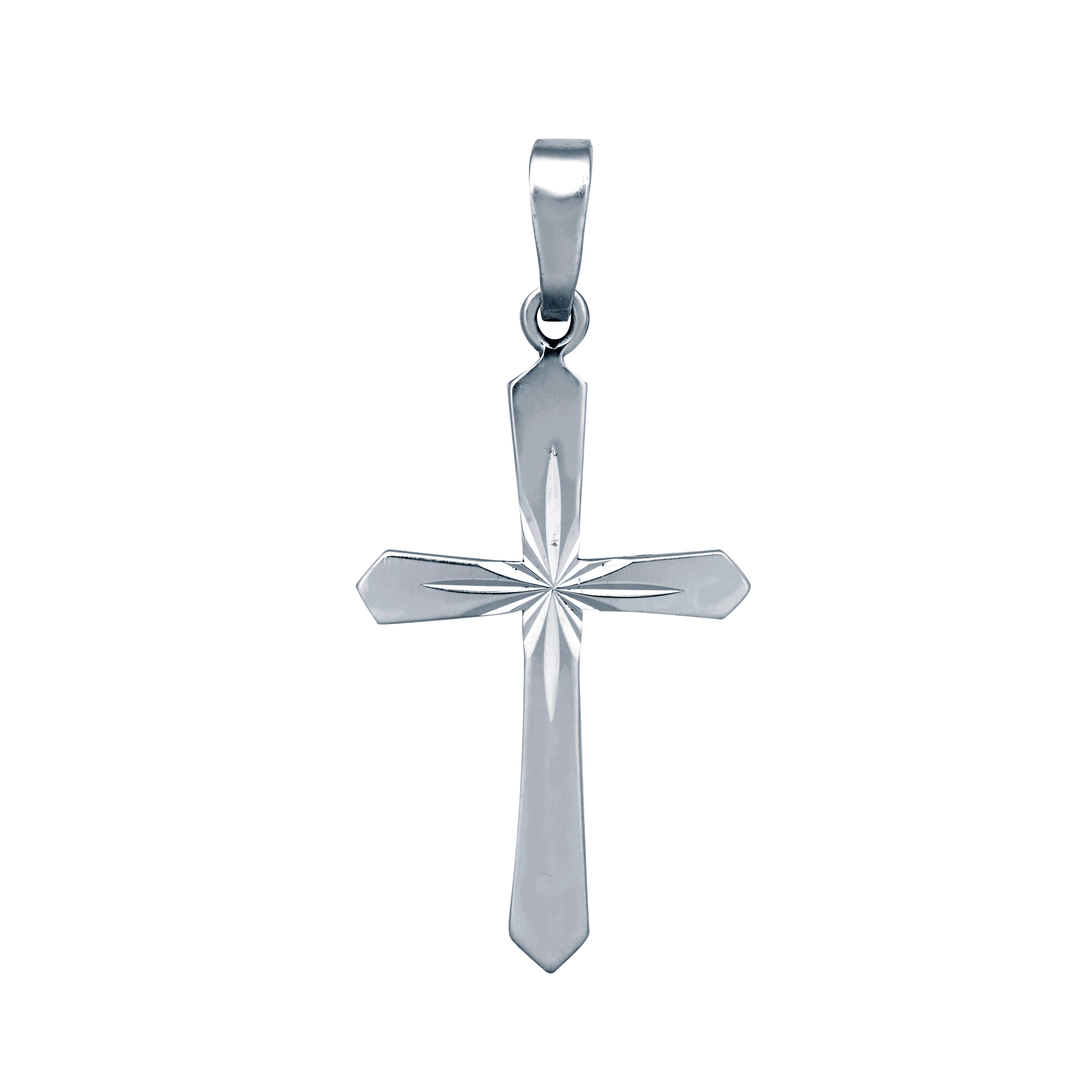 APX031 | JN Jewellery 925 Silver Stamped Diamond Cut Cross