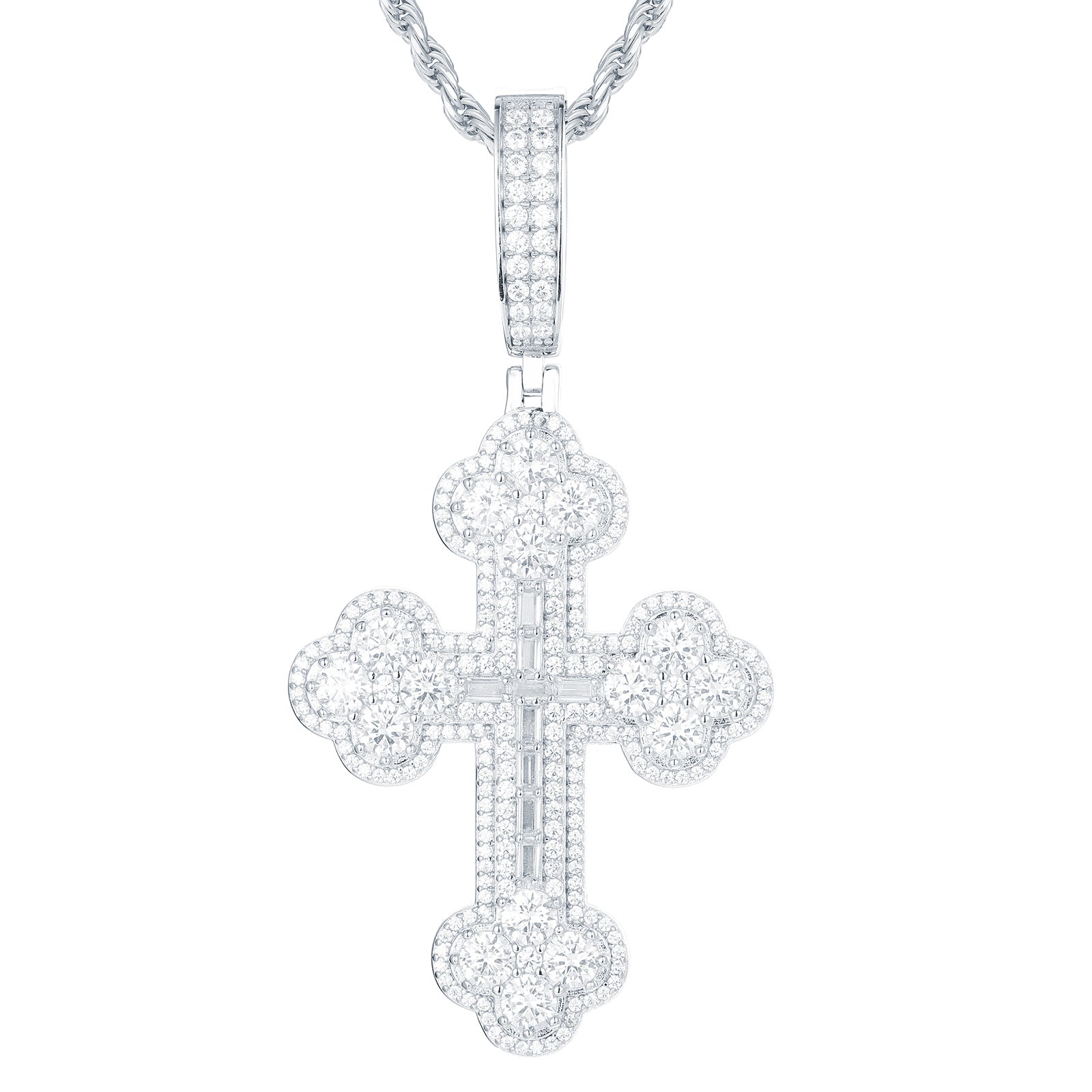 APX050 | 925 Silver CZ Set Cross