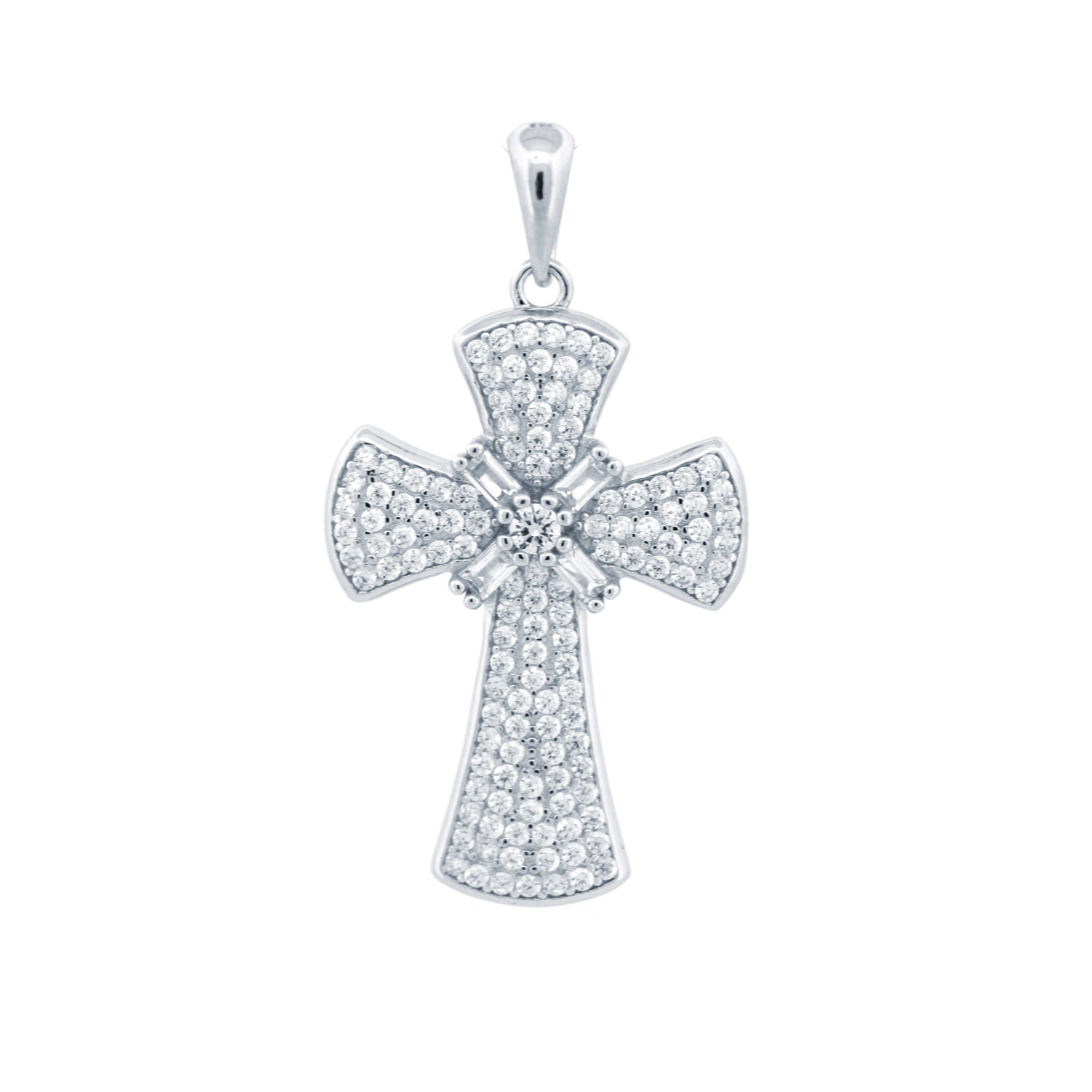 APX056 | 925 Silver CZ Set Cross