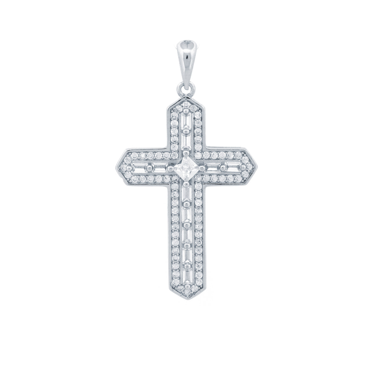 925 Silver Cubic Zirconia Set Cross