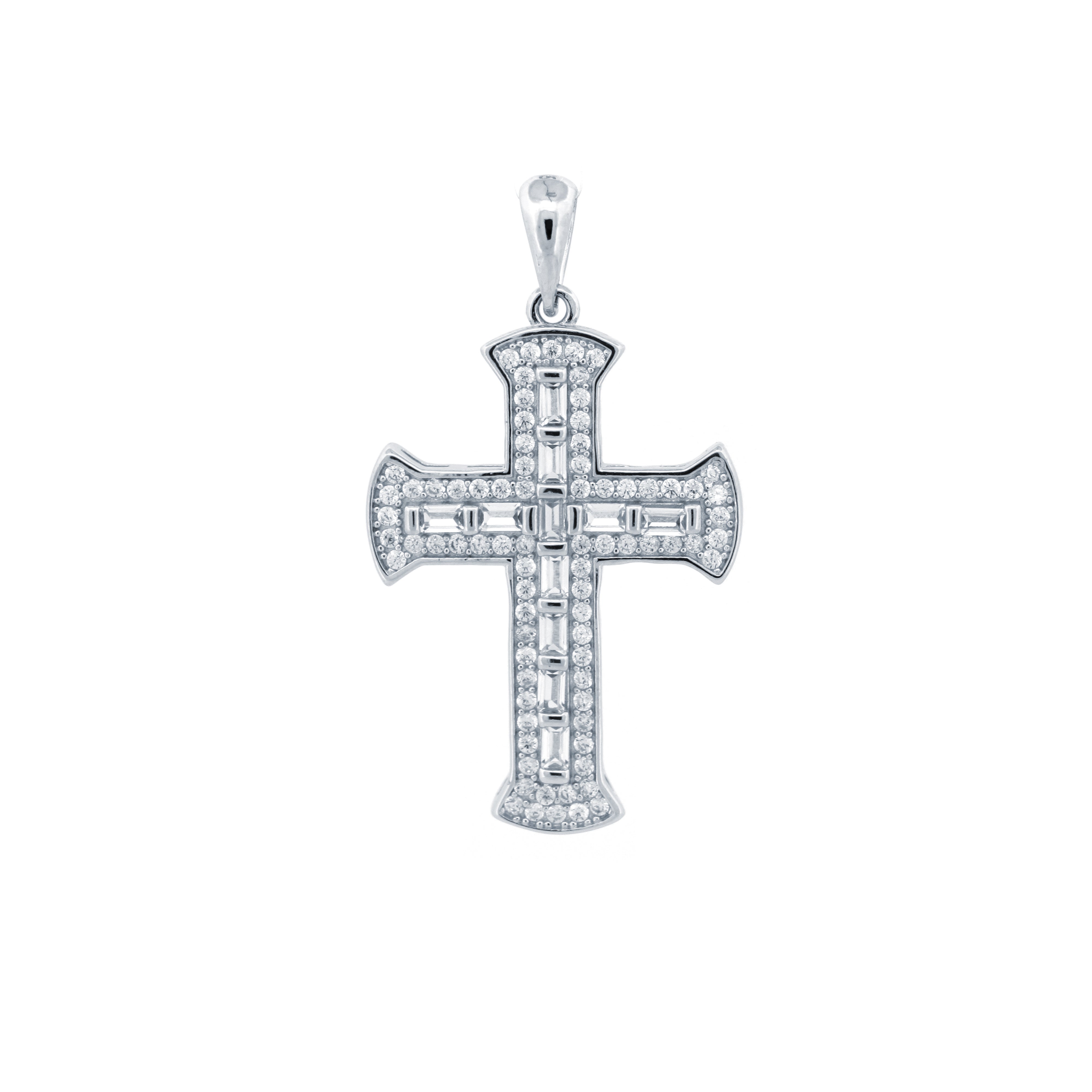 APX061 | 925 Silver CZ Set Cross