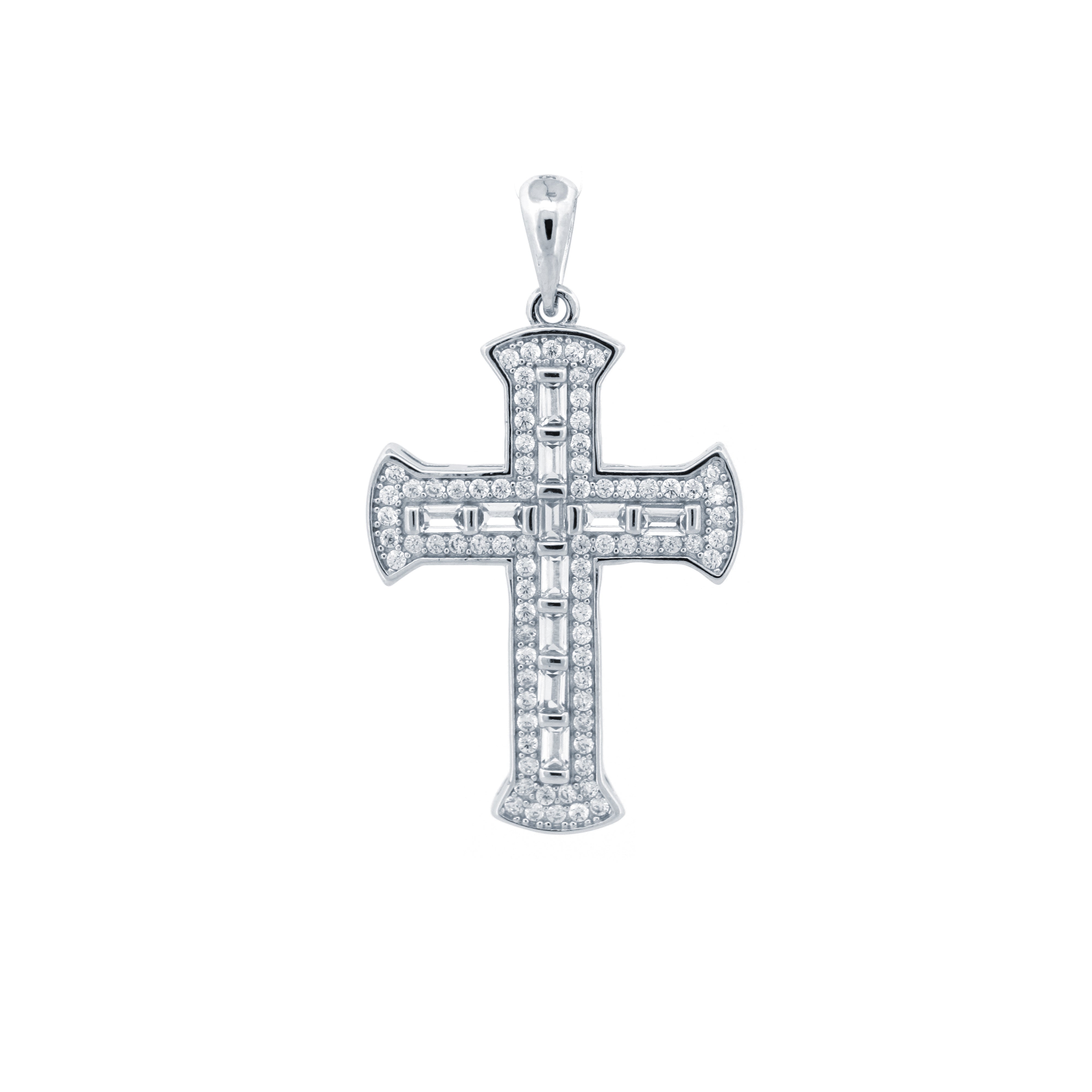 925 Silver Cubic Zirconia Set Cross