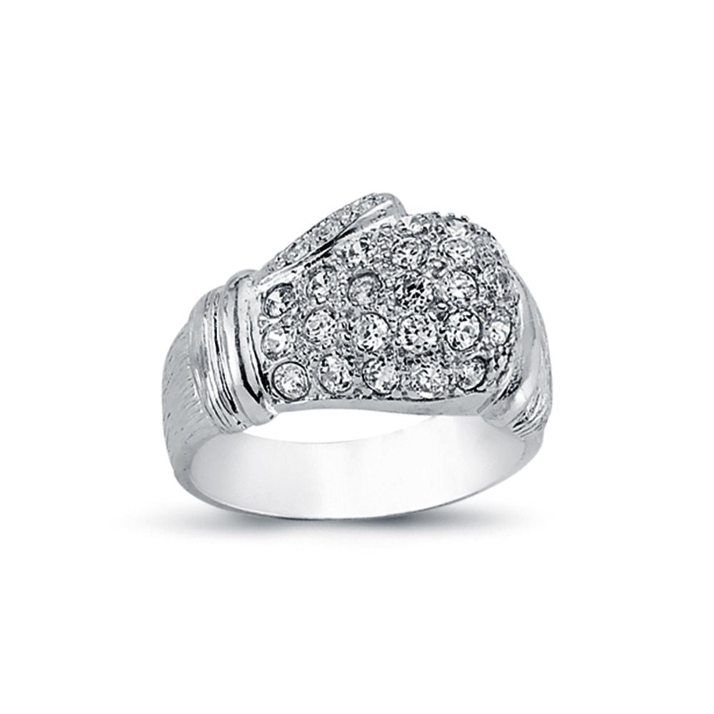 925 SilverCZ Set Boxing Glove Ring