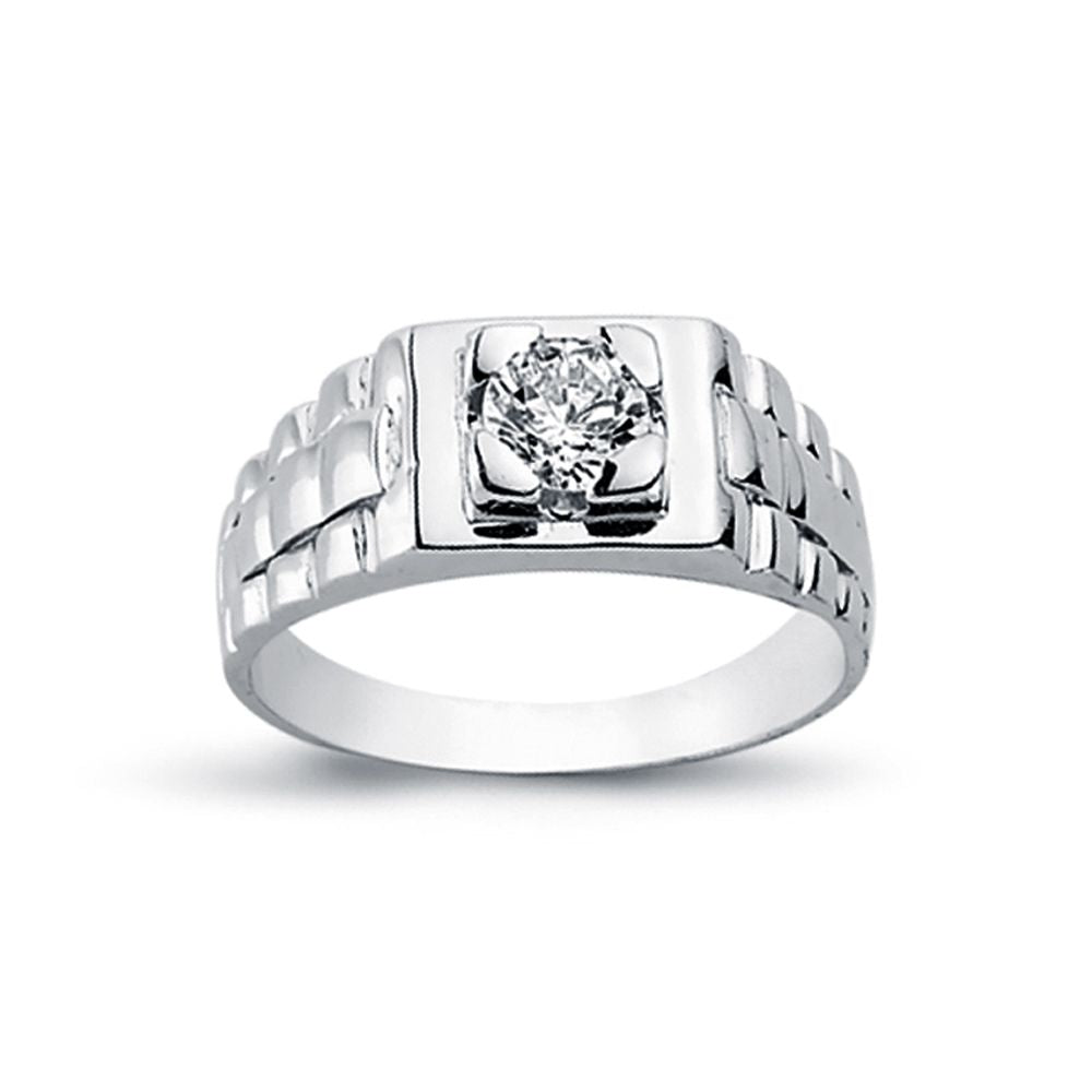 ARN110 | 925 Silver CZ Set Solitaire Ring Watch Bracelet Shoulders