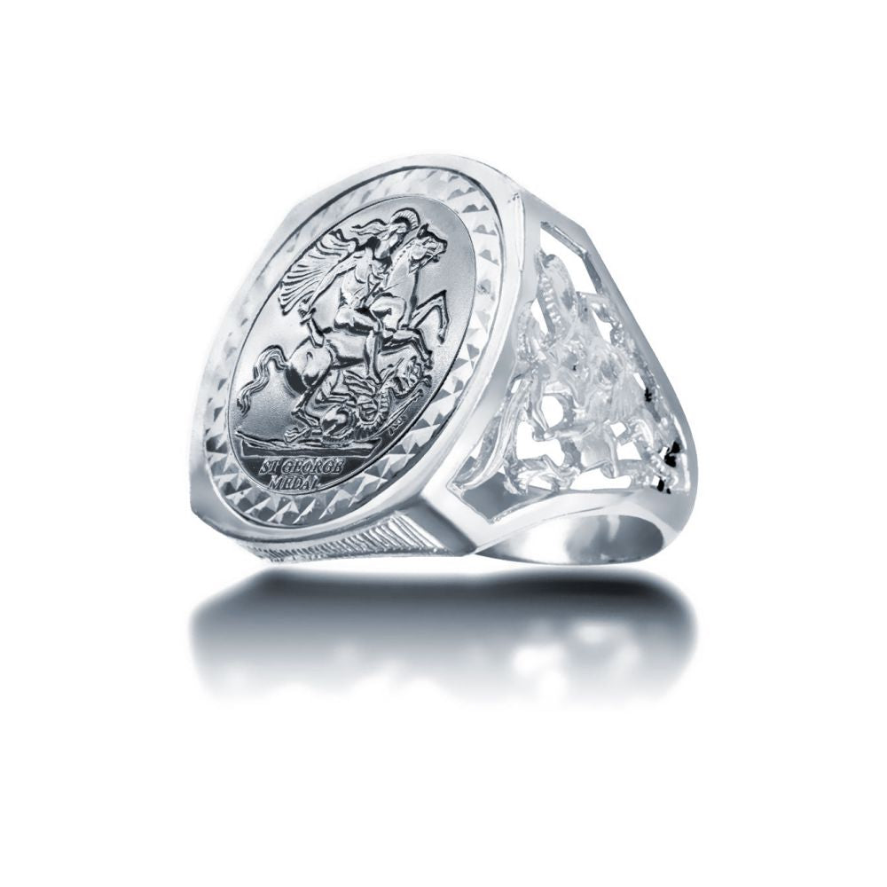 925 Silver Full Sovereign Ring
