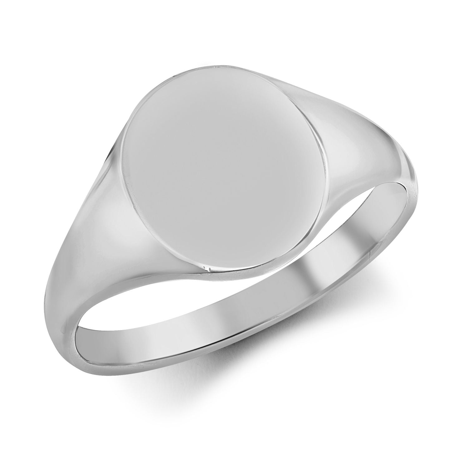 925 Silver Oval Polished Signet Ring