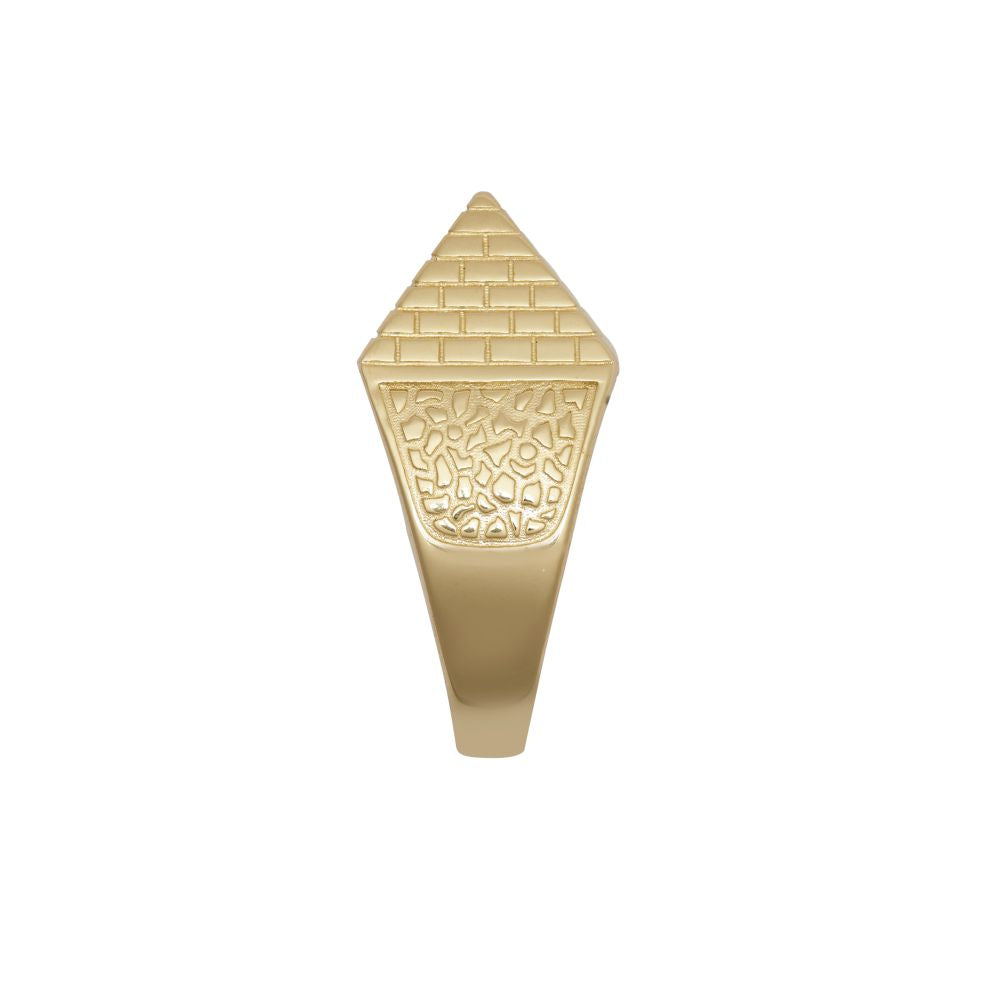 ARN132A-GP | 925 Silver Gold Plated Pyramid Ring 15.3mm