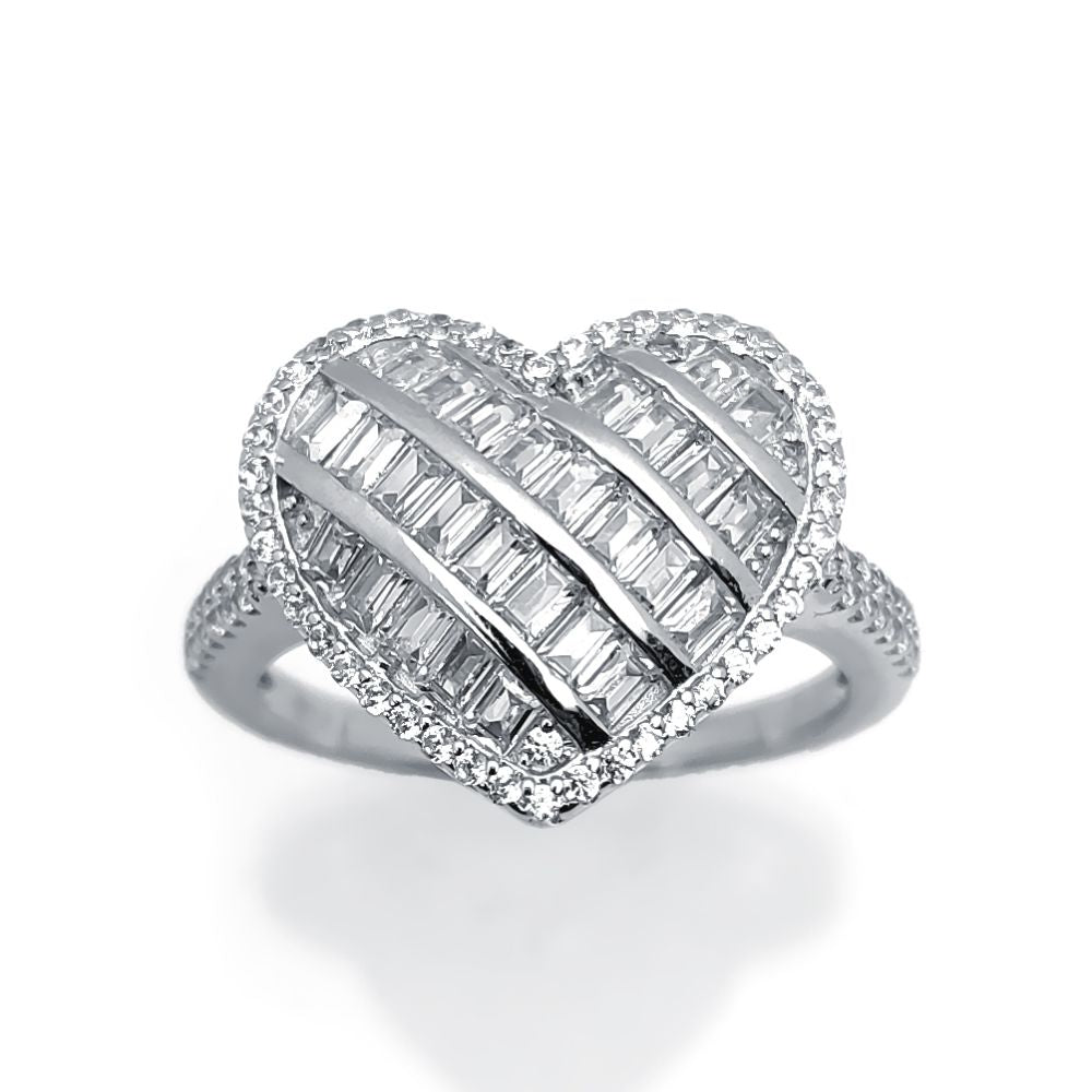 ARN146 | 925 Silver CZ Heart Ring