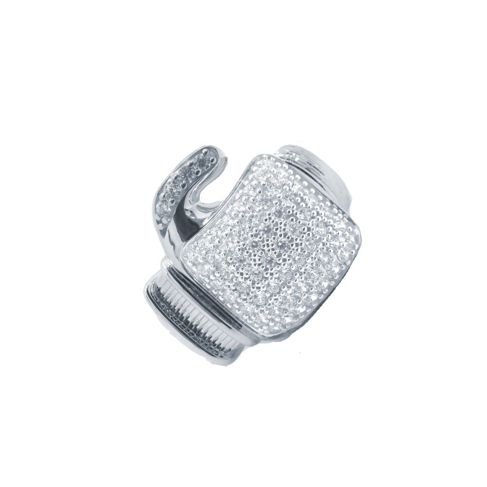 925 Silver Cubic Zirconia Set Boxing Glove Ring